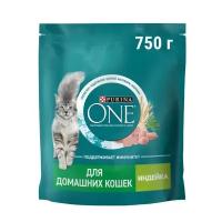 Корм для домашних кошек purina one® с индейкой и цельными злаками, сухой