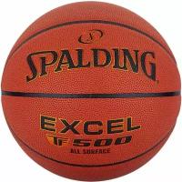 Мяч баскетбольный SPALDING TF-500 Excel In/Out р.6, коричнево-черный