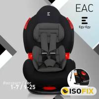 Автокресло детское Еду-Еду KS 525 ISOFIX от 9 до 25 кг, гр.I/II, черный, карбон серый