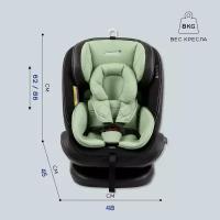 Автокресло группа 0/1 (до 18 кг) Amarobaby ST-3, хаки