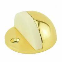 Стоппер напольный Loid круг с белой резиной SB Матовое золото (дверной ограничитель)