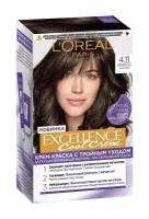 L'OREAL Крем-краска для волос Excellence Cool Crème стойкая, 4.11, Ультрапепельный, Каштановый