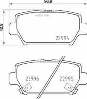 BREMBO Колодки тормозные дисковые задн. MITSUBISHI ECLIPSE CROSS (GK_) 10/17->