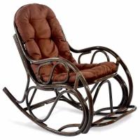 Кресло -качалка Маргонда арт. CV-MK17 (1кор.+мягк. эл.) каркас коричневый, сиденье коричневое)