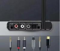 Bluetooth 2в1 передатчик и приемник, Toslink 3,5 coaxial, RL digital analog transmitter reciever с кабелем Toslink 1 метр