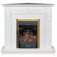 Электрокамин RealFlame DOMINICA CORNER STD/EUG WTM-F511 с очагом Majestic Lux Brass