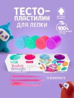 Тесто для лепки BabyDough - 4 цвета