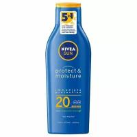 Солнцезащитный лосьон NIVEA Sun Protect & Moisture SPF20 200 мл (из Финляндии)