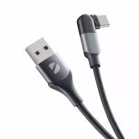 Кабель USB2.0-Type C 1.2m черный Deppa (72325) алюминий/нейлон