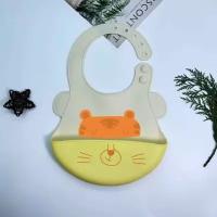 Нагрудник детский с карманом Baby Bib, слюнявчик 29х23см