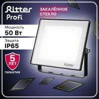 Прожектор светодиодный PROFI 50Вт, 180-240В, IP65, 4000К, 5000Лм, черный, Ritter, 53417 8