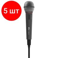 Комплект 5 штук, Микрофон Ritmix RWM-101 black