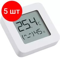 Комплект 5 штук, Датчик температуры Xiaomi Mi Temperature and Humidity Monitor 2 (NUN4126GL)