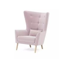 Кресло с декоративной подушкой эльтон, обивка: текстиль, розовый