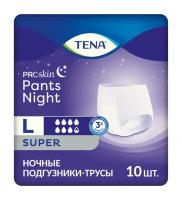 Подгузники-трусы ночные TENA Pants Night Super, L, 10 шт