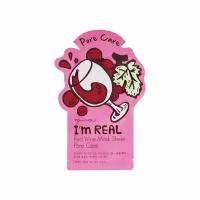 TONYMOLY I AM RED WINE MASK SHEET – PORE CARE Очищающая тканевая маска для лица с экстрактом красного вина 21мл