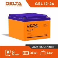 Свинцово-кислотный аккумулятор Delta GEL 12-26