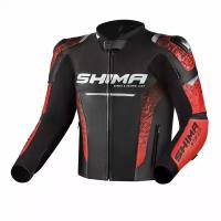 Мотокуртка кожаная SHIMA STR JACKET 2.0, Черно-красный 48