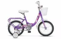 Велосипед 14" Stels Flyte Z011 Сиреневый для мальчиков и девочек от 3 до 5 лет на рост 90-110см