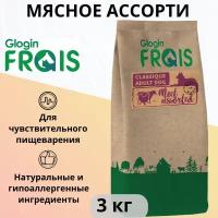 Корм FRAIS 3кг для собак мясное ассорти, гранула круг 16 мм 20/10 CLASSIQUE