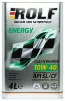 Моторное масло Rolf ENERGY 10W-40 SL/CF полусинтетическое 4 л