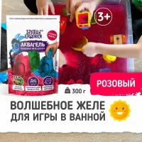 Аквагель желе для ванны, братцы кролики, розовое, 300 гр