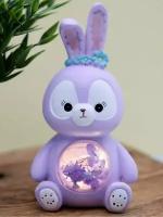 Ночник, светильник детский Flower bunny purple