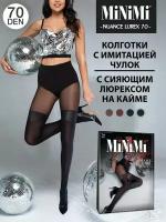 Колготки женские Minimi Mini NUANCE LUREX 70 #2 Nero/Argento 2