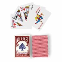 Карты игральные пластиковые "Ace Poker", 30 мкм, 8.8 х 6.3 см, красная рубашка 9915743