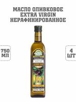 Масло оливковое Extra Virgin нерафинированное, Delphi, 4 шт. по 750 г