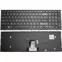 Клавиатура для Sony Vaio VPC-EB4Z1R/B черная с черной рамкой