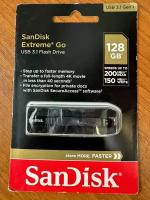 Флешка SanDisk Extreme Go USB 3.1 128 ГБ, 1 шт, черный/серый