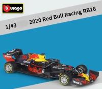 Коллекционная модель гоночного болида Формула-1. Масштаб 1/43. "Bburago". Команда "Red Bull" RB16 (№33 Макс Ферстаппен). Модель сезона 2020 года