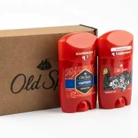 Подарочный набор для мужчин Old Spice. ("Captain " дезодорант-стик 50мл.+ "Wolfthorn" дезодорант-стик 50мл.) в крафтовой коробке+ подарочный пакет