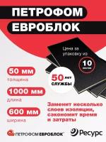 Вспененный пенополиэтилен 50 мм, 100x60 см (10шт/уп) / листовой утеплитель / звукоизоляция / теплоизоляция