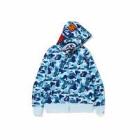 Худи BAPE Big ABC Camo Shark Full Zip Hoodie Blue (S)