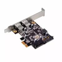 Контроллер Silverstone Карта расширения PCIe SilverStone EC04-E (SST-EC04-E) 2x USB3.0 TypeA