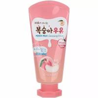 Пенка для лица с экстрактом персика Welcos Kwailnara Peach Milk Cleansing Foam, 120 мл