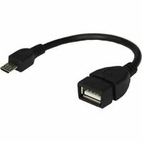 Кабель USB REXANT OTG micro USB на USB шнур 0,15м черный