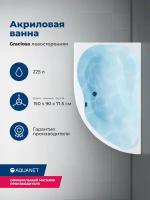 Акриловая ванна Aquanet Graciosa 150x90 L. Комплект 3 в 1: ванна с каркасом и лицевой панелью