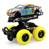 Funky toys Инерционная die-cast машинка с ярким рисунком, краш-эффект FТ8488-6 с 3 лет