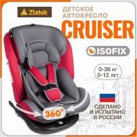 Автокресло Zlatek Cruiser ISOFIX серо-красный