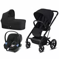 Коляска 3 в 1 Cybex Balios S Lux на черном шасси (deep black)