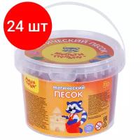 Комплект 24 шт, Песок для лепки Мульти-Пульти "Магический песок", малиновый, 500г, 2 формочки