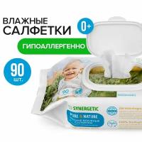 Влажные салфетки Pure&Nature Пантенол и овсяное молочко, липучка, 90 шт, 1 уп