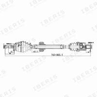 Вал приводной пер r (23х21 длина 763, без абс) renault logan (ls_) ib6003 (OEM 6001548103)