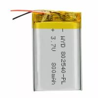 Аккумулятор (батарея) 802540 800mAh 3,7v (40х25х8 мм)