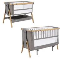 Кровать-трансформер приставная Tutti Bambini CoZee XL 120*60 см Oak/Charcoal 211209/3590