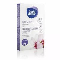 BODY NATUR Восковые полоски для депиляции для лица с Миндальным маслом, 12 шт + 2 шт