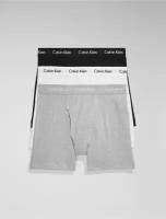 Комплект мужских трусов Calvin Klein Cotton Stretch Classic Fit Grey/White/Black (x3)